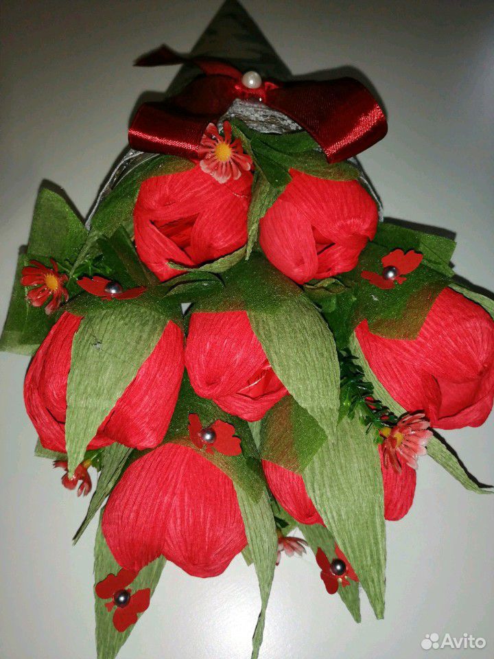 Букет из конфет Тюльпаны в кульке купить на Зозу.ру - фотография № 5