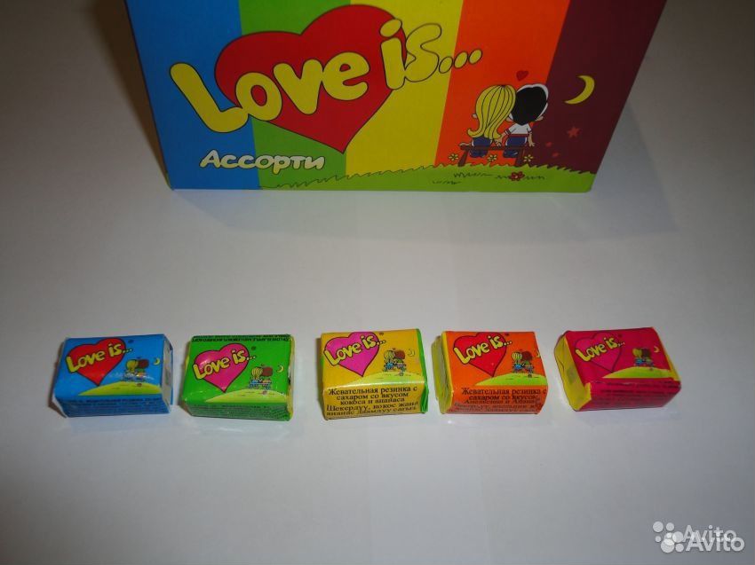 Как выглядит 100 love is Жевательная резинка Love Is (Лав Из), в розницу купить на Зозу.ру