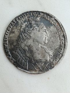 Рубль 1737 года серебро