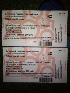 Билеты в Сочинский цирк
