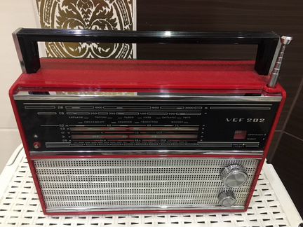 Радиоприемник Vef 202 (Вэф 202) красный