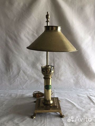 Настольная лампа Париж Восточный Экспресс Латунь