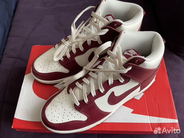 nike dunk high sail red
