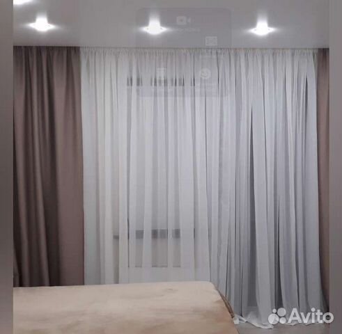 Тюль штора на шторной ленте. Новая