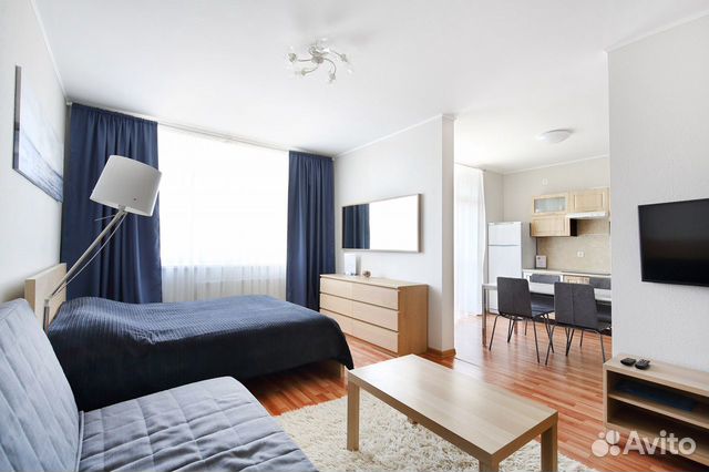 

Квартира-студия, 45 м², 2 кровати