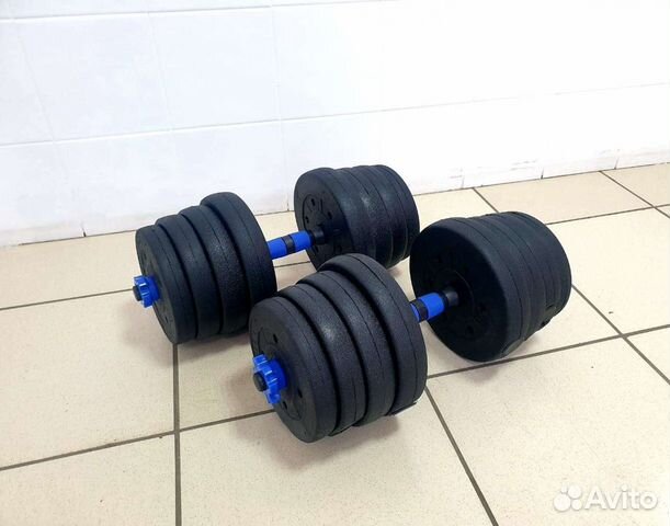 Гантели 30 кг, 2х15 кг каждая Новые