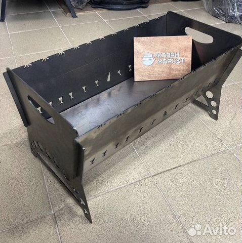 Разборный мангал, 3 мм толщина, некрашеный