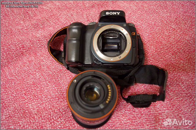 Фото Sony A100 kit + китовый объектив 18-70