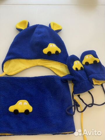 Шапка снуд и варежки