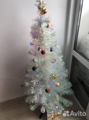 Елка искусственная новогодняя белая 150 см