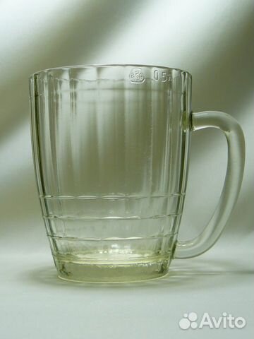 Кружка Пивная 0,5. Стекло. Клеймо Серп Молот. СССР