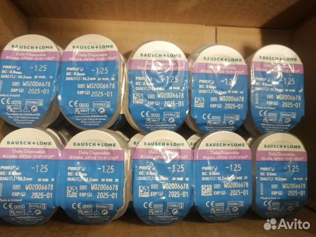 Контактные линзы Bausch + Lomb -1.25