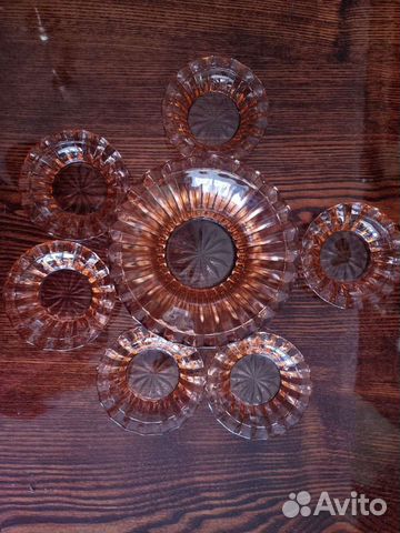 Набор вазочек из цветного стекла СССР