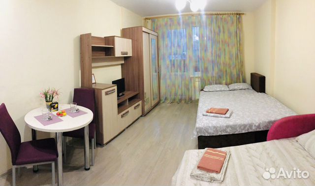 

Квартира-студия, 28 м², 2 кровати