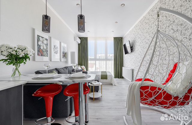 

Квартира-студия, 30 м², 2 кровати