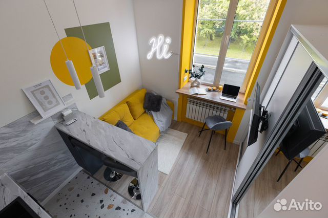 

Квартира-студия, 23 м², 2 кровати