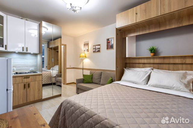 

Квартира-студия, 28 м², 2 кровати