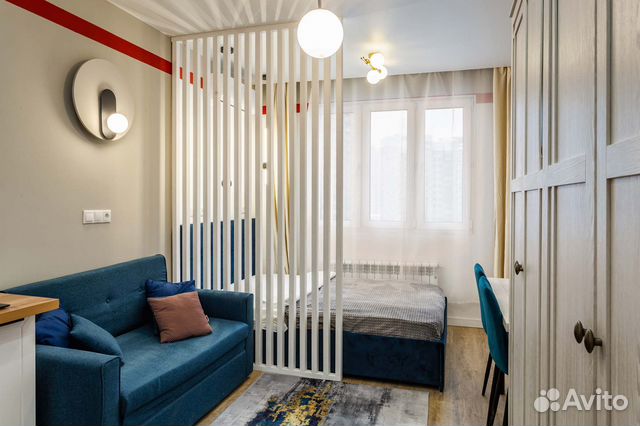 

Квартира-студия, 17 м², 2 кровати