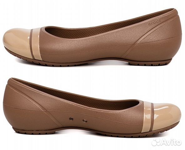 Балетки туфли Cap Toe Flat Crocs Bronze 36 р