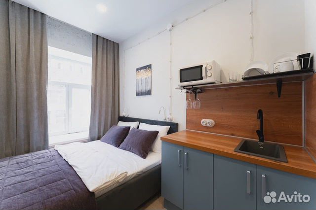 

Квартира-студия, 10 м², 1 кровать