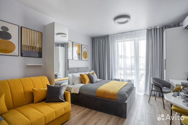 

Квартира-студия, 27 м², 2 кровати