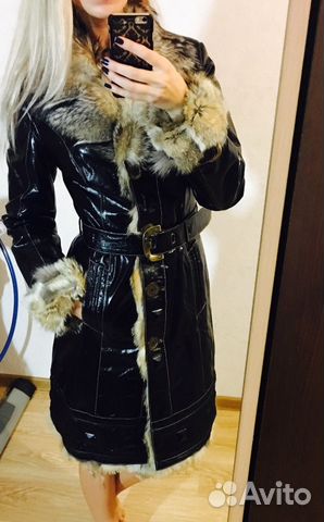 Новое кожаное зимнее пальто Новое кожаное зимнее пальто