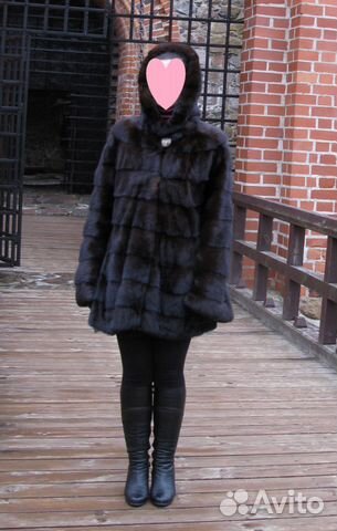 Норковая шуба поперечка размер 46-48 Норковая шуба поперечка размер 46-48