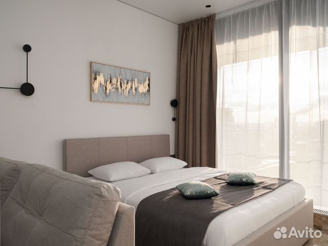 

Квартира-студия, 33 м², 2 кровати