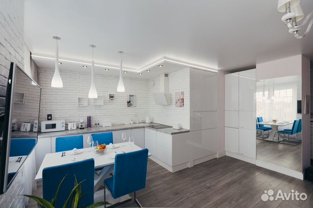 

Квартира-студия, 40 м², 2 кровати