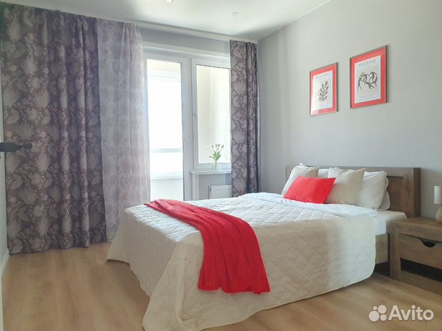 

1-к. квартира, 46 м², 2 кровати