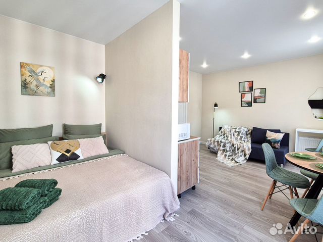 

Квартира-студия, 32 м², 2 кровати