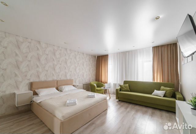 

1-к. квартира, 38 м², 2 кровати