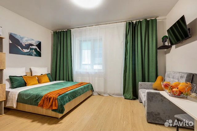 

Квартира-студия, 30 м², 2 кровати