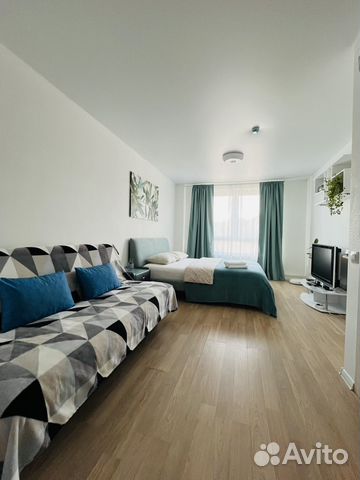 

1-к. квартира, 40 м², 2 кровати