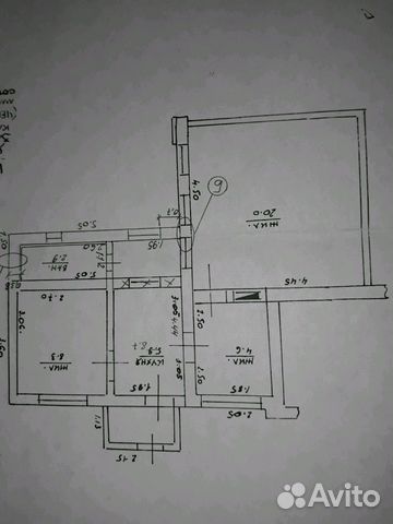 3-к квартира, 56 м², 1/1 эт.