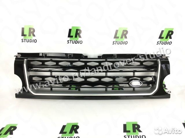Решетка Land Rover Discovery 3 черная с кантом Решетка Land Rover Discovery 3 черная с кантом
