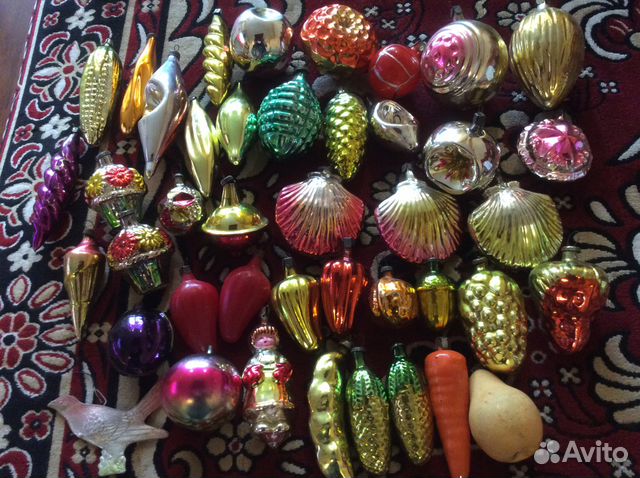Ёлочные игрушки времён СССР