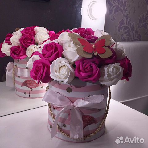 Букет из мыльных роз