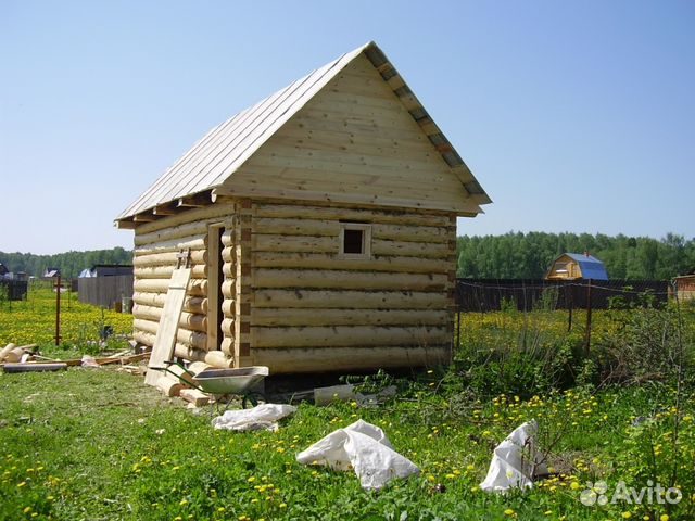 Сруб бани 4.27x5.28 обработан рубанком лес зимний Сруб бани 4.27x5.28 обработан рубанком лес зимний