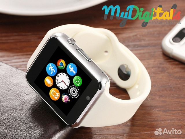 Умные часы телефон Smart Watch A1 Белые