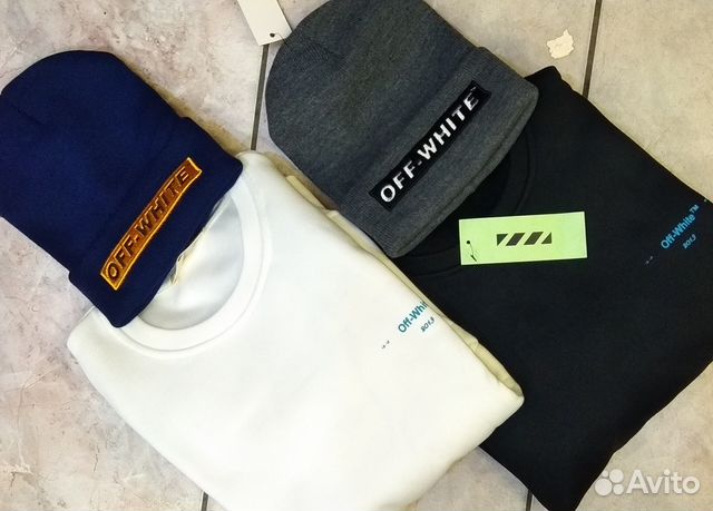 Толстовка свитшот Off White Офф Вайт новая.Черная