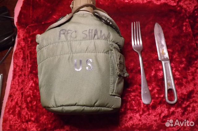 Столовые нож. вилка.фляжка солдата США