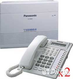 Атс panasonic KX-TES824RU + системный телефон 2шт