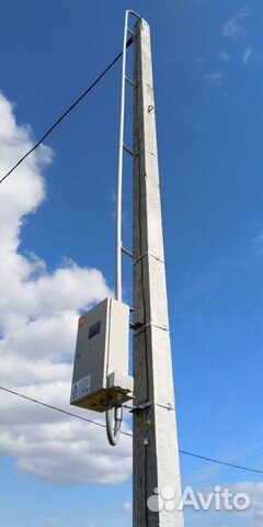 Установка столба под электричество