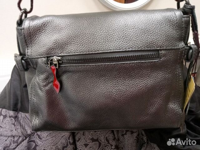 Сумка новая стильная натуральная кожа перламутр