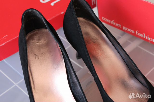 Чёрные замшевые туфли Hoegl, 40 р-р Чёрные замшевые туфли Hoegl, 40 р-р