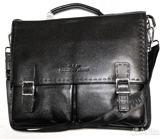 Мужской кожаный портфель сумка GA black new Мужской кожаный портфель сумка GA black new
