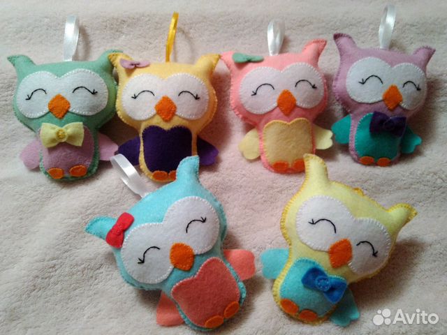 Игрушка Сова из фетра. ручная работа