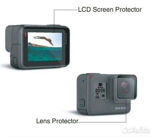 Комплект защитных пленок для Gopro 5,6,7