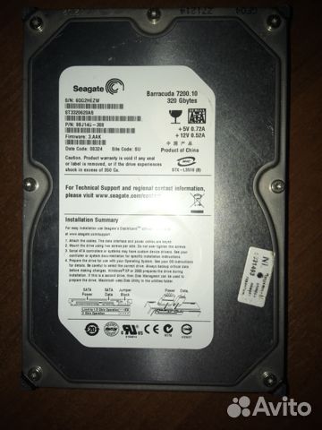 HDD Seagate barracuda 7200.10 320Gb